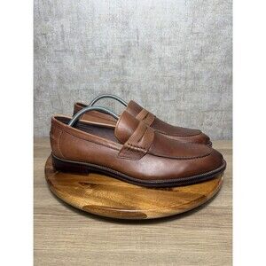 Blake McKay Cognac Brown Leather Penny Loafers Toe Slip On Shoes Men’s Size 9
